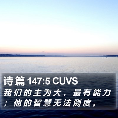诗 篇 147:5 CUVS Bible Verse Image