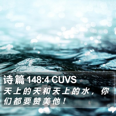 诗 篇 148:4 CUVS Bible Verse Image