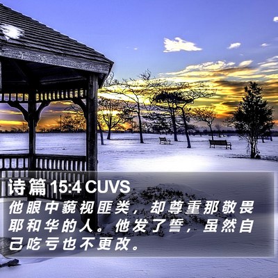 诗 篇 15:4 CUVS Bible Verse Image