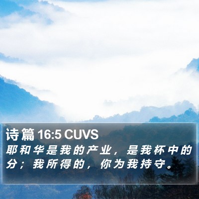 诗 篇 16:5 CUVS Bible Verse Image