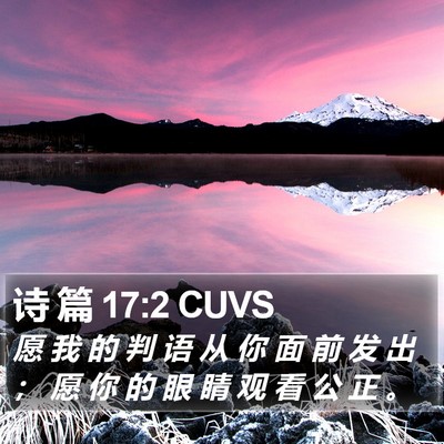 诗 篇 17:2 CUVS Bible Verse Image