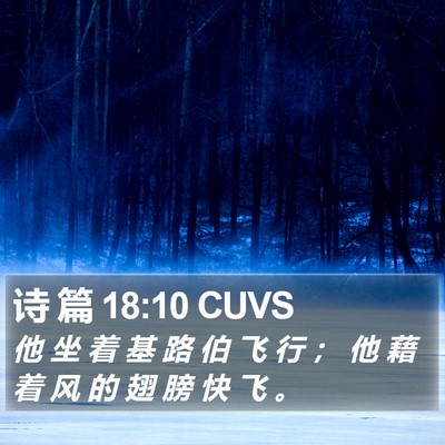 诗 篇 18:10 CUVS Bible Verse Image