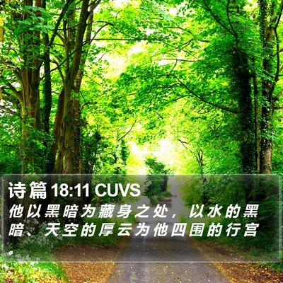 诗 篇 18:11 CUVS Bible Verse Image
