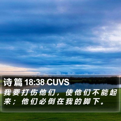 诗 篇 18:38 CUVS Bible Verse Image