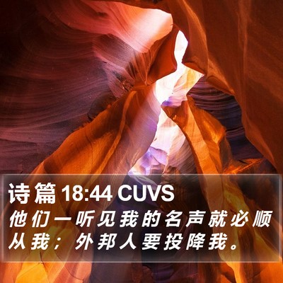 诗 篇 18:44 CUVS Bible Verse Image