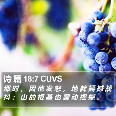 诗 篇 18:7 CUVS Bible Verse Image