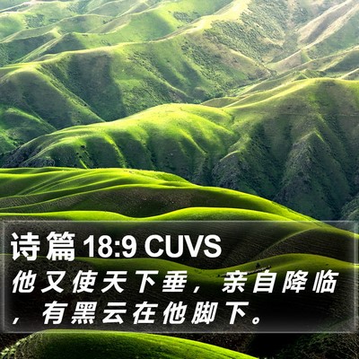 诗 篇 18:9 CUVS Bible Verse Image
