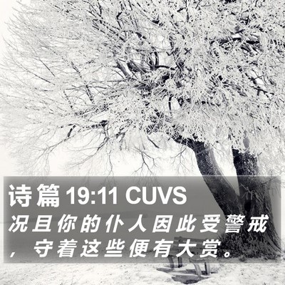 诗 篇 19:11 CUVS Bible Verse Image