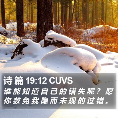 诗 篇 19:12 CUVS Bible Verse Image