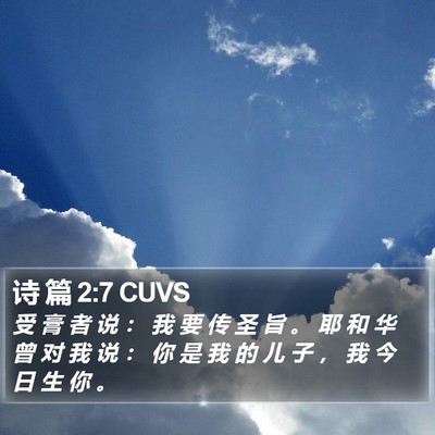 诗 篇 2:7 CUVS Bible Verse Image