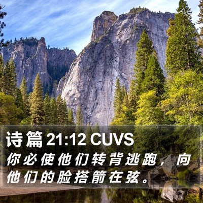 诗 篇 21:12 CUVS Bible Verse Image