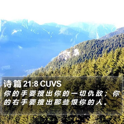 诗 篇 21:8 CUVS Bible Verse Image