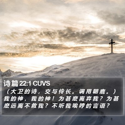 诗 篇 22:1 CUVS Bible Verse Image
