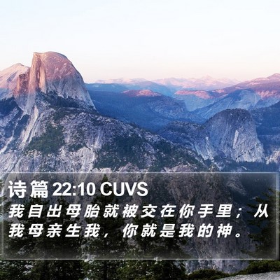 诗 篇 22:10 CUVS Bible Verse Image