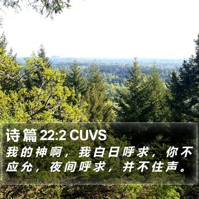 诗 篇 22:2 CUVS Bible Verse Image