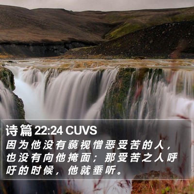 诗 篇 22:24 CUVS Bible Verse Image