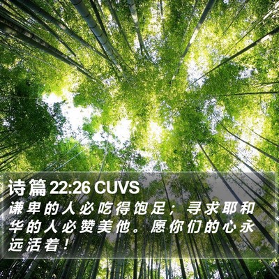诗 篇 22:26 CUVS Bible Verse Image