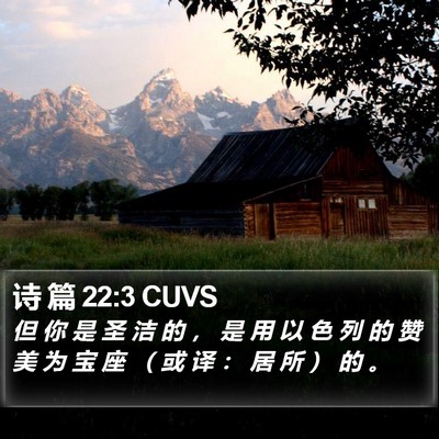诗 篇 22:3 CUVS Bible Verse Image