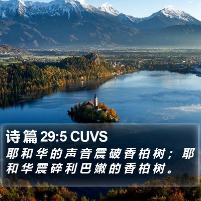 诗 篇 29:5 CUVS Bible Verse Image