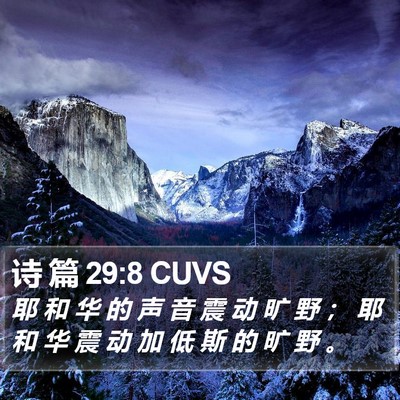 诗 篇 29:8 CUVS Bible Verse Image