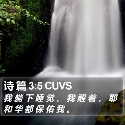 诗 篇 3:5 CUVS Bible Verse Image