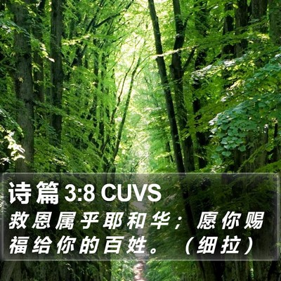 诗 篇 3:8 CUVS Bible Verse Image