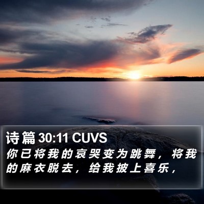 诗 篇 30:11 CUVS Bible Verse Image