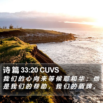 诗 篇 33:20 CUVS Bible Verse Image
