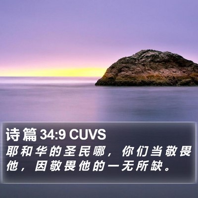 诗 篇 34:9 CUVS Bible Verse Image
