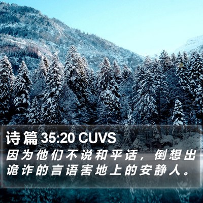 诗 篇 35:20 CUVS Bible Verse Image