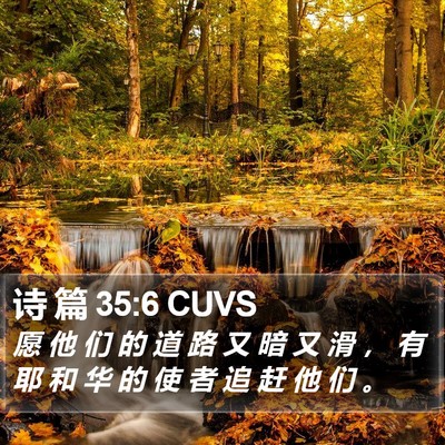 诗 篇 35:6 CUVS Bible Verse Image