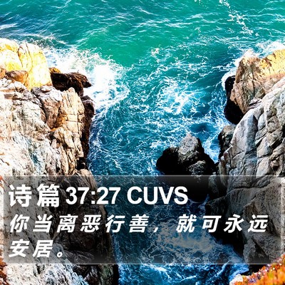 诗 篇 37:27 CUVS Bible Verse Image