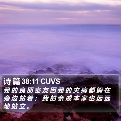 诗 篇 38:11 CUVS Bible Verse Image