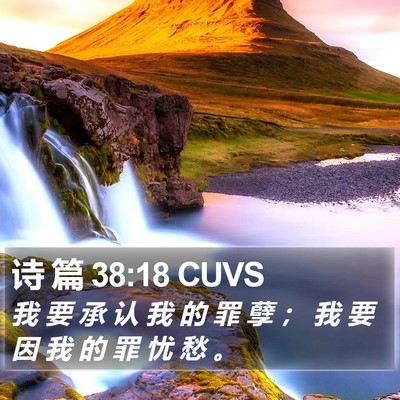 诗 篇 38:18 CUVS Bible Verse Image