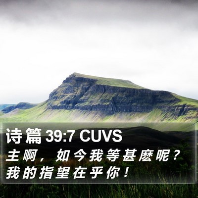 诗 篇 39:7 CUVS Bible Verse Image
