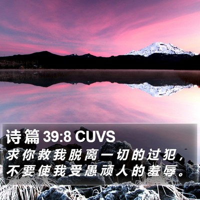诗 篇 39:8 CUVS Bible Verse Image