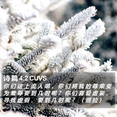 诗 篇 4:2 CUVS Bible Verse Image