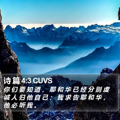 诗 篇 4:3 CUVS Bible Verse Image