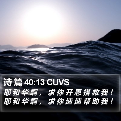 诗 篇 40:13 CUVS Bible Verse Image