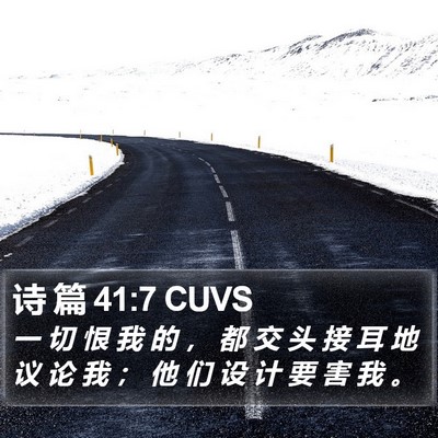 诗 篇 41:7 CUVS Bible Verse Image
