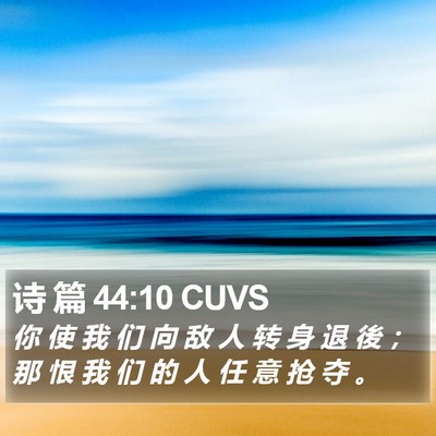 诗 篇 44:10 CUVS Bible Verse Image