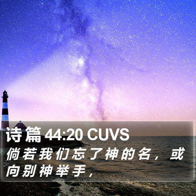 诗 篇 44:20 CUVS Bible Verse Image