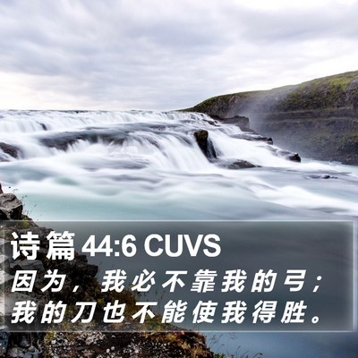 诗 篇 44:6 CUVS Bible Verse Image
