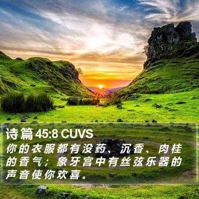 诗 篇 45:8 CUVS Bible Verse Image