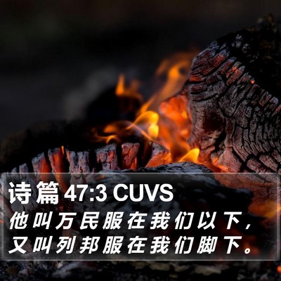 诗 篇 47:3 CUVS Bible Verse Image