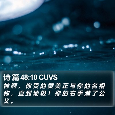 诗 篇 48:10 CUVS Bible Verse Image