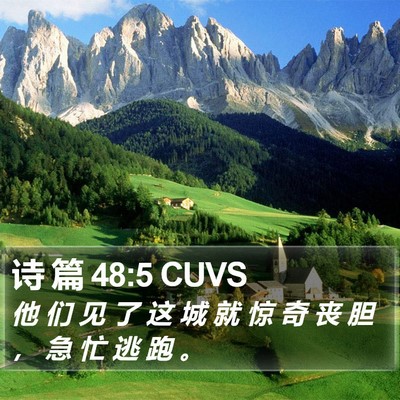 诗 篇 48:5 CUVS Bible Verse Image