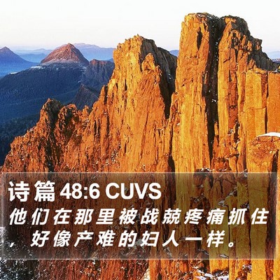 诗 篇 48:6 CUVS Bible Verse Image