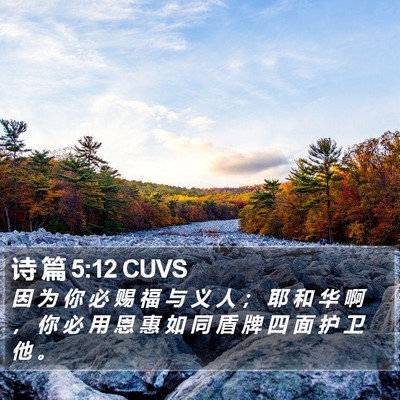 诗 篇 5:12 CUVS Bible Verse Image