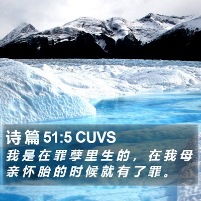 诗 篇 51:5 CUVS Bible Verse Image